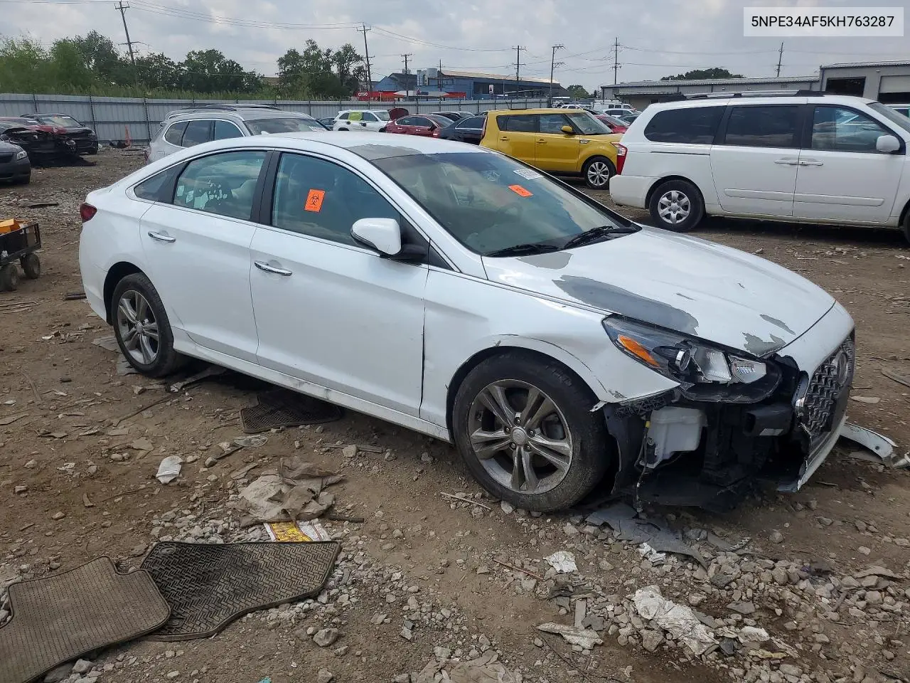 2019 Hyundai Sonata Sel VIN: 5NPE34AF5KH763287 Lot: 61858986