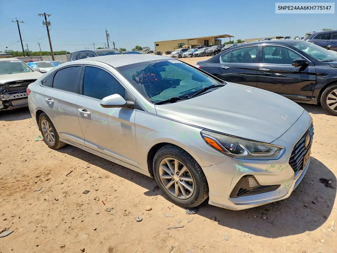2019 Hyundai Sonata Eco Turbo VIN: 5NPE24AA6KH775147 Lot: 62107936