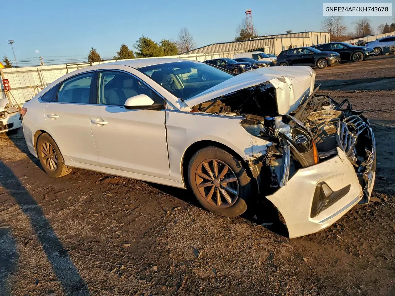 5NPE24AF4KH743678 2019 Hyundai Sonata Se