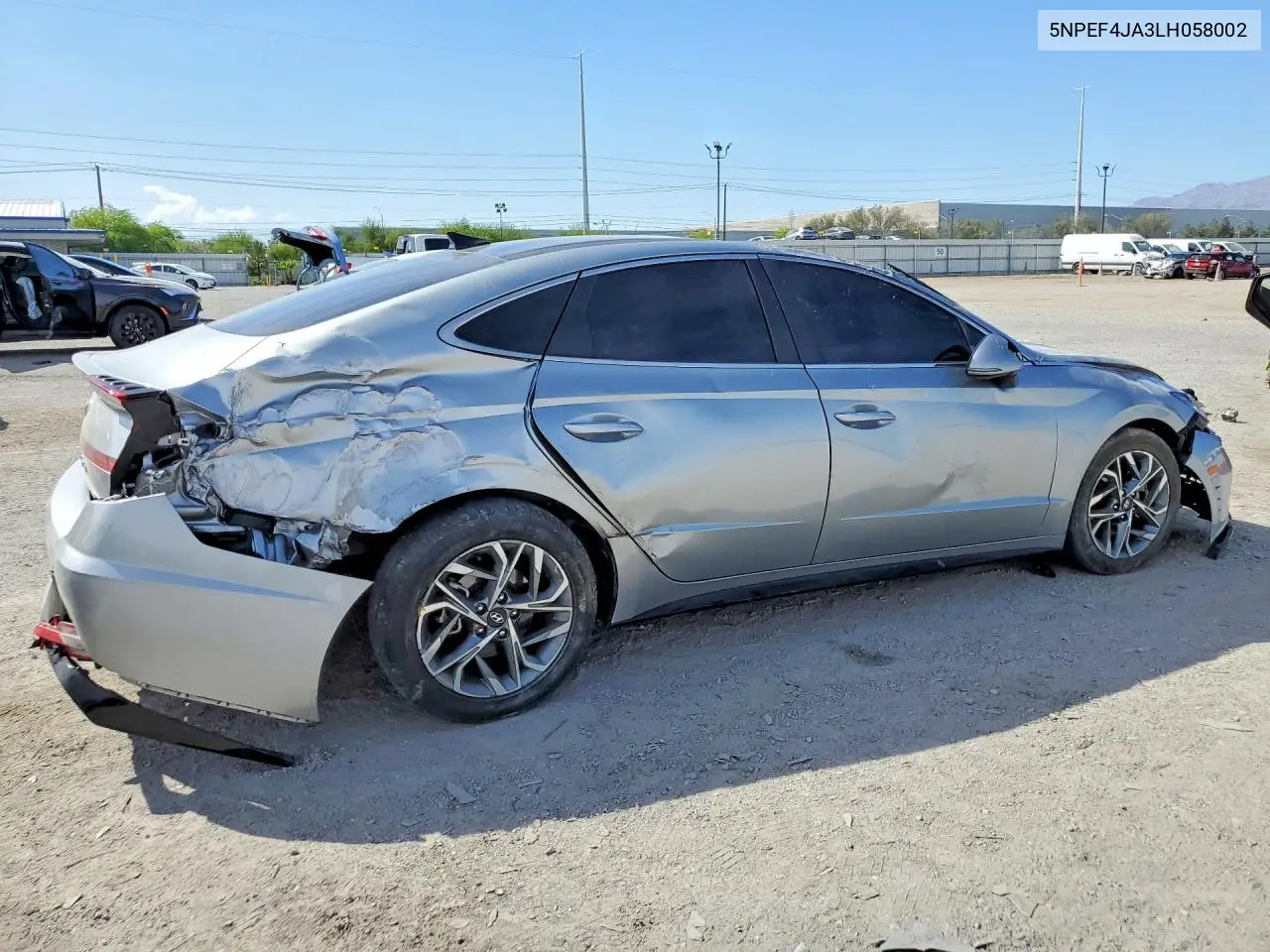 2020 Hyundai Sonata Sel VIN: 5NPEF4JA3LH058002 Lot: 48659806