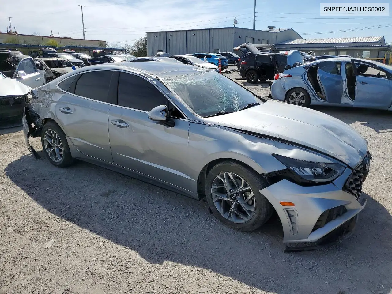 2020 Hyundai Sonata Sel VIN: 5NPEF4JA3LH058002 Lot: 48659806