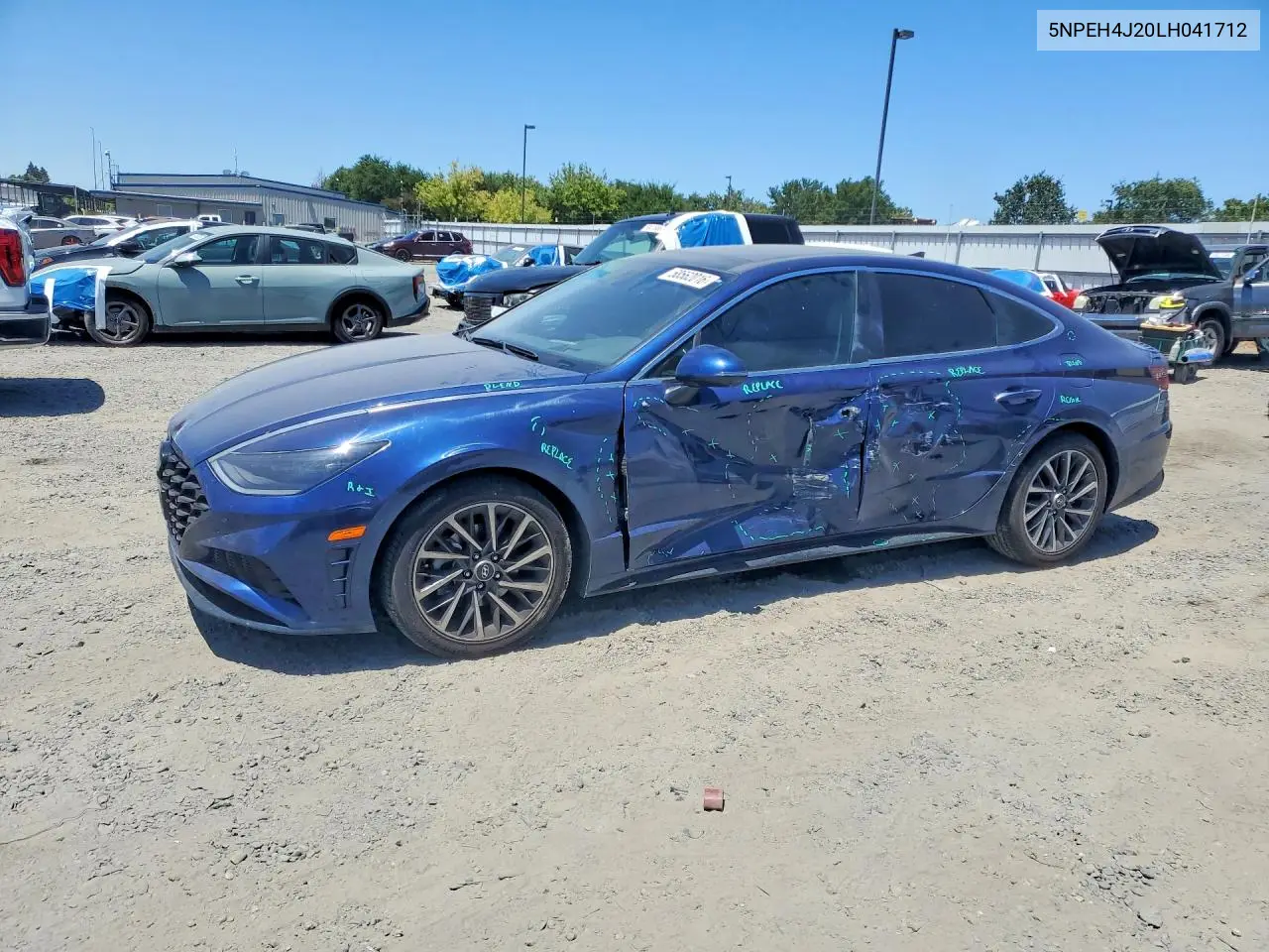 2020 Hyundai Sonata Limited VIN: 5NPEH4J20LH041712 Lot: 58562016