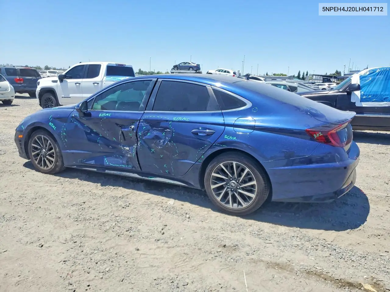 2020 Hyundai Sonata Limited VIN: 5NPEH4J20LH041712 Lot: 58562016