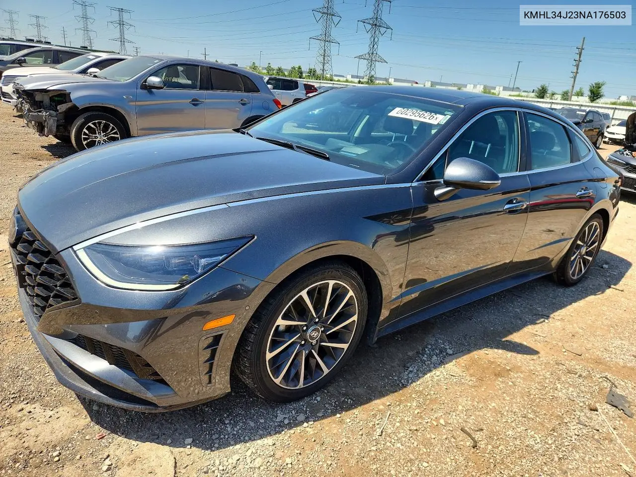 2022 Hyundai Sonata Limited VIN: KMHL34J23NA176503 Lot: 60295626