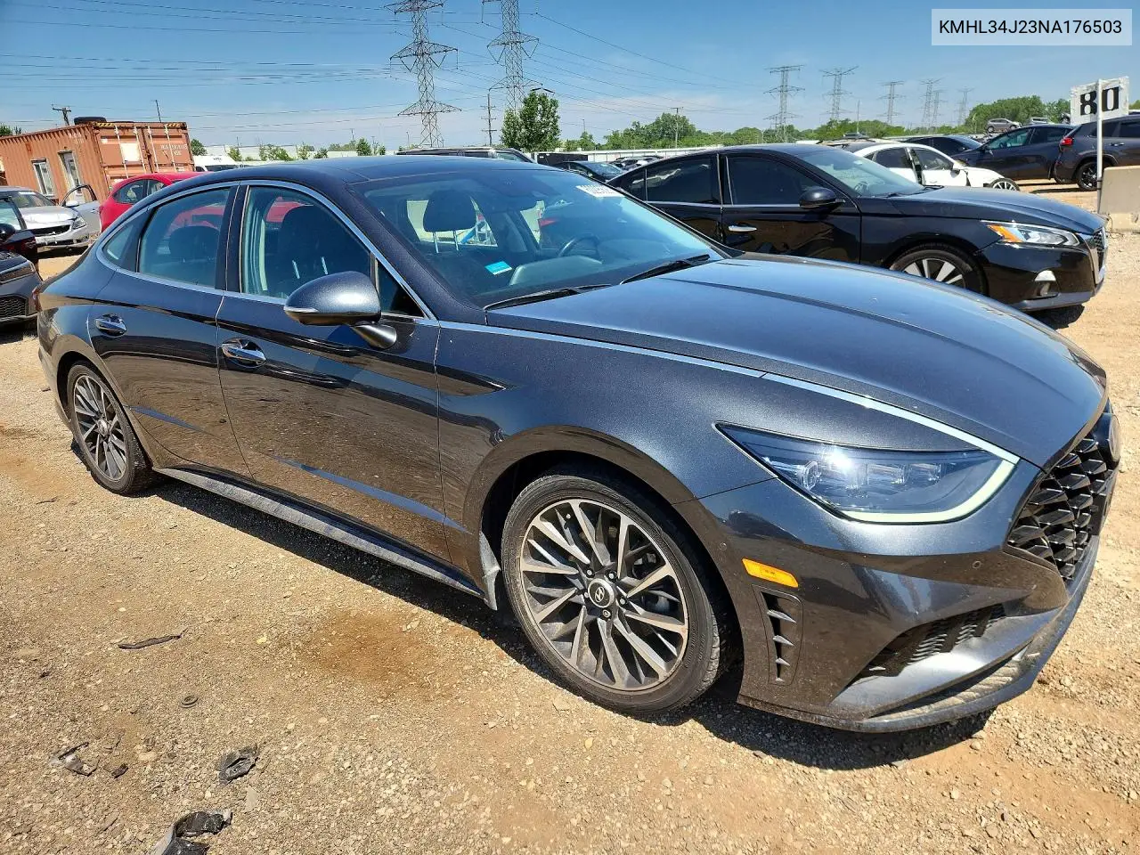 2022 Hyundai Sonata Limited VIN: KMHL34J23NA176503 Lot: 60295626
