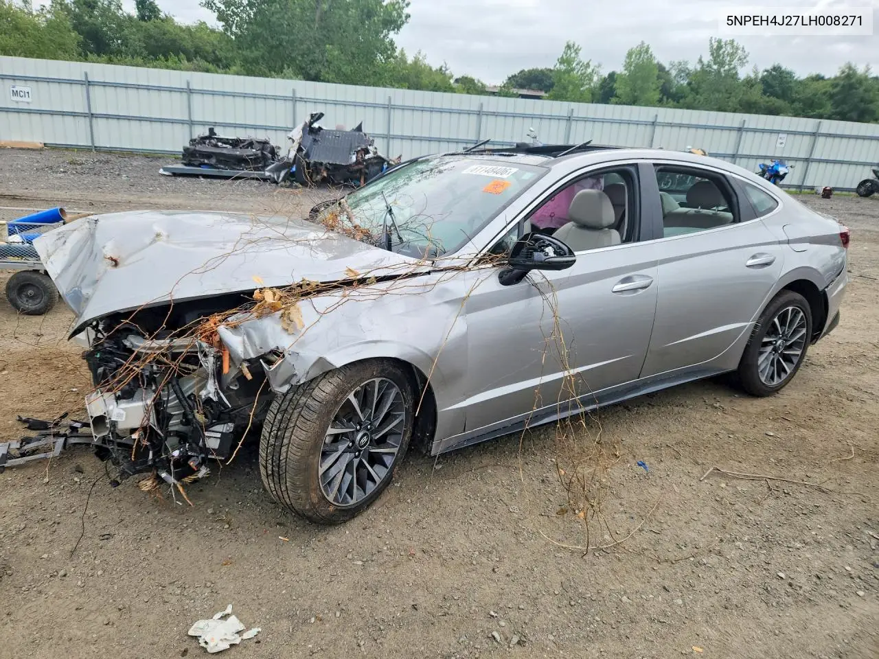 2020 Hyundai Sonata Limited VIN: 5NPEH4J27LH008271 Lot: 61148406