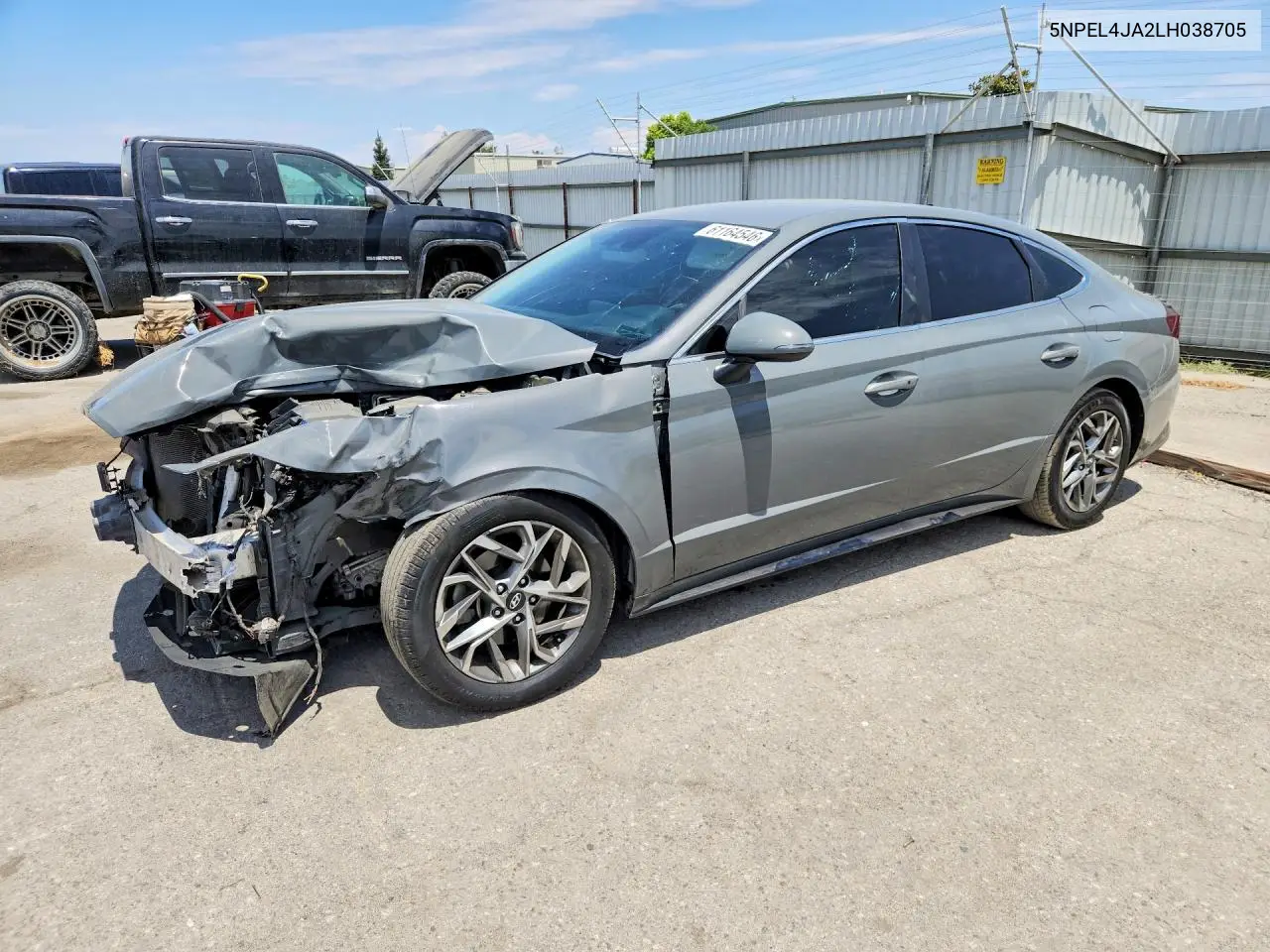 2020 Hyundai Sonata Sel VIN: 5NPEL4JA2LH038705 Lot: 61164546
