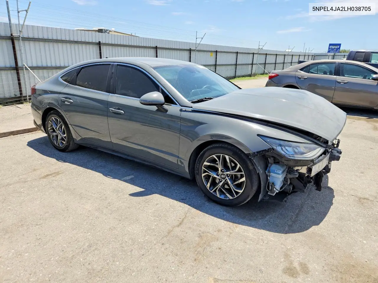 2020 Hyundai Sonata Sel VIN: 5NPEL4JA2LH038705 Lot: 61164546