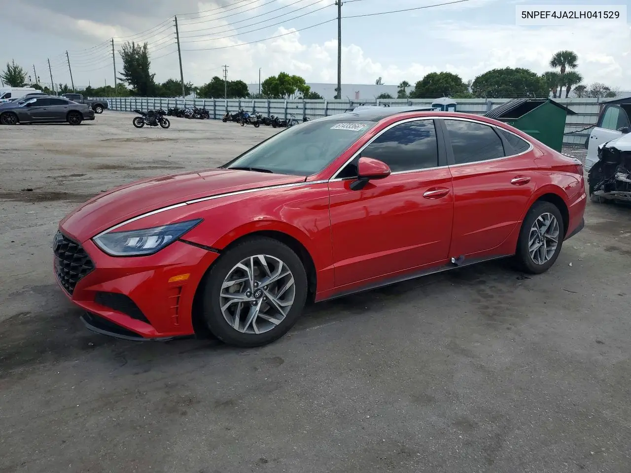 2020 Hyundai Sonata Sel VIN: 5NPEF4JA2LH041529 Lot: 61433366