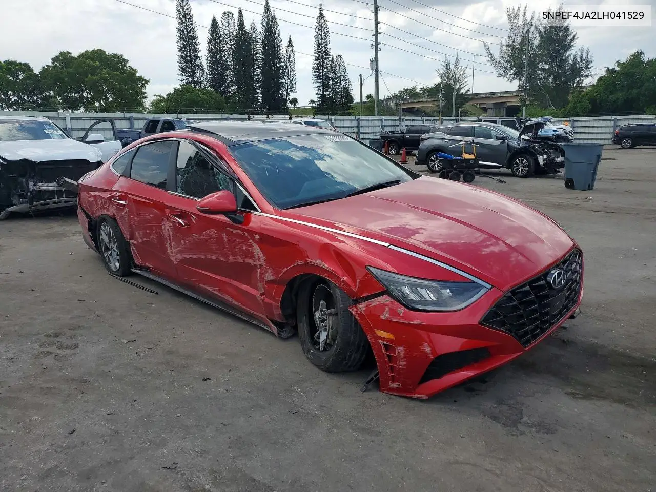 2020 Hyundai Sonata Sel VIN: 5NPEF4JA2LH041529 Lot: 61433366