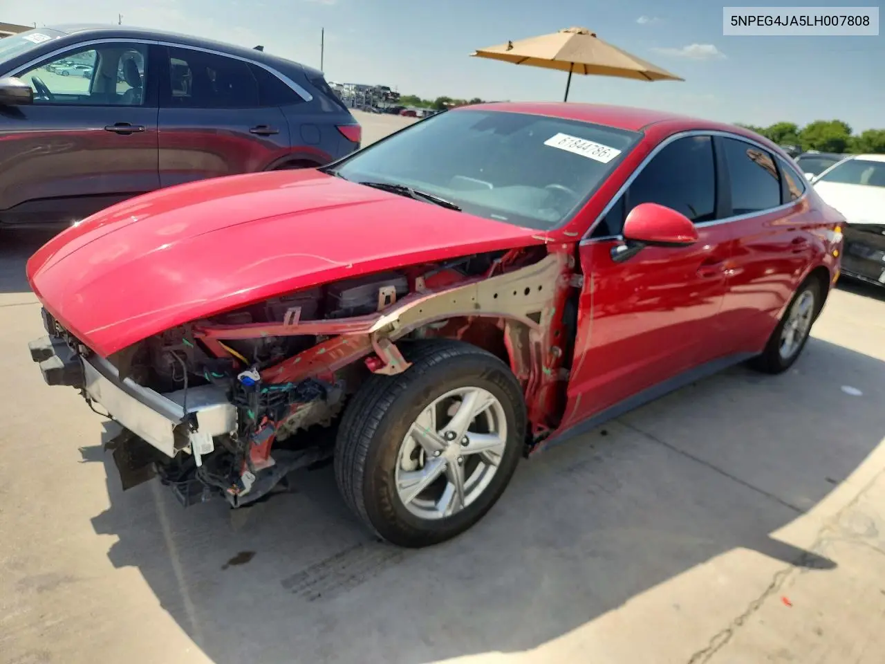 2020 Hyundai Sonata Se VIN: 5NPEG4JA5LH007808 Lot: 61844786