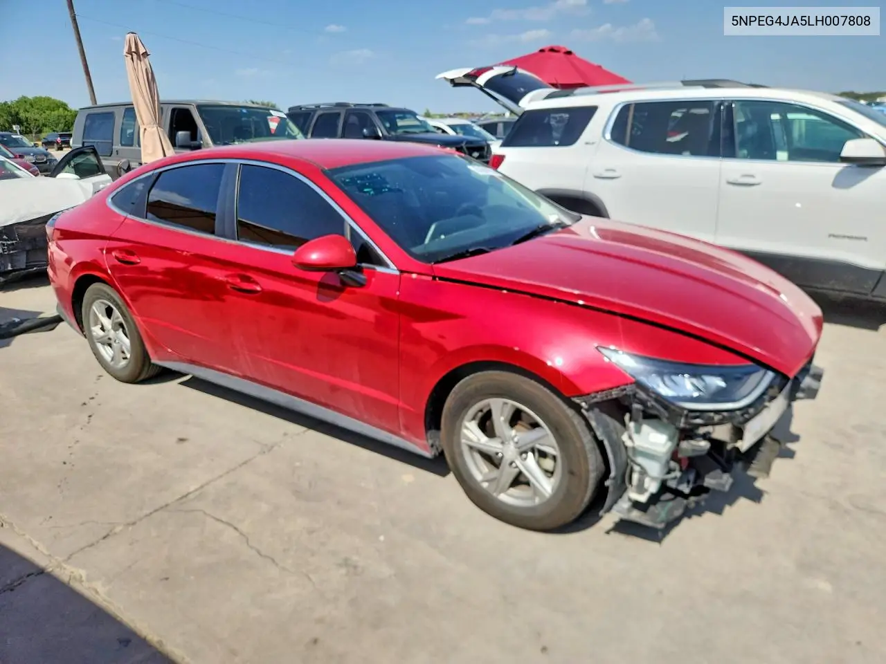 2020 Hyundai Sonata Se VIN: 5NPEG4JA5LH007808 Lot: 61844786