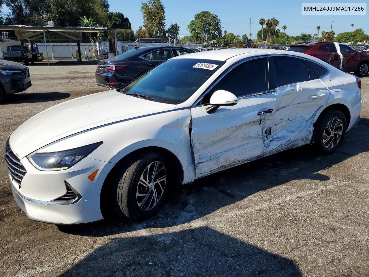 KMHL24JJ9MA017266 2021 Hyundai Sonata Hybrid Blue