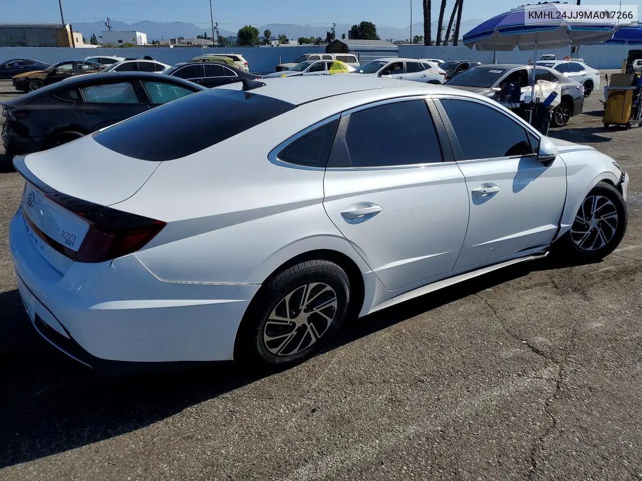 KMHL24JJ9MA017266 2021 Hyundai Sonata Hybrid Blue