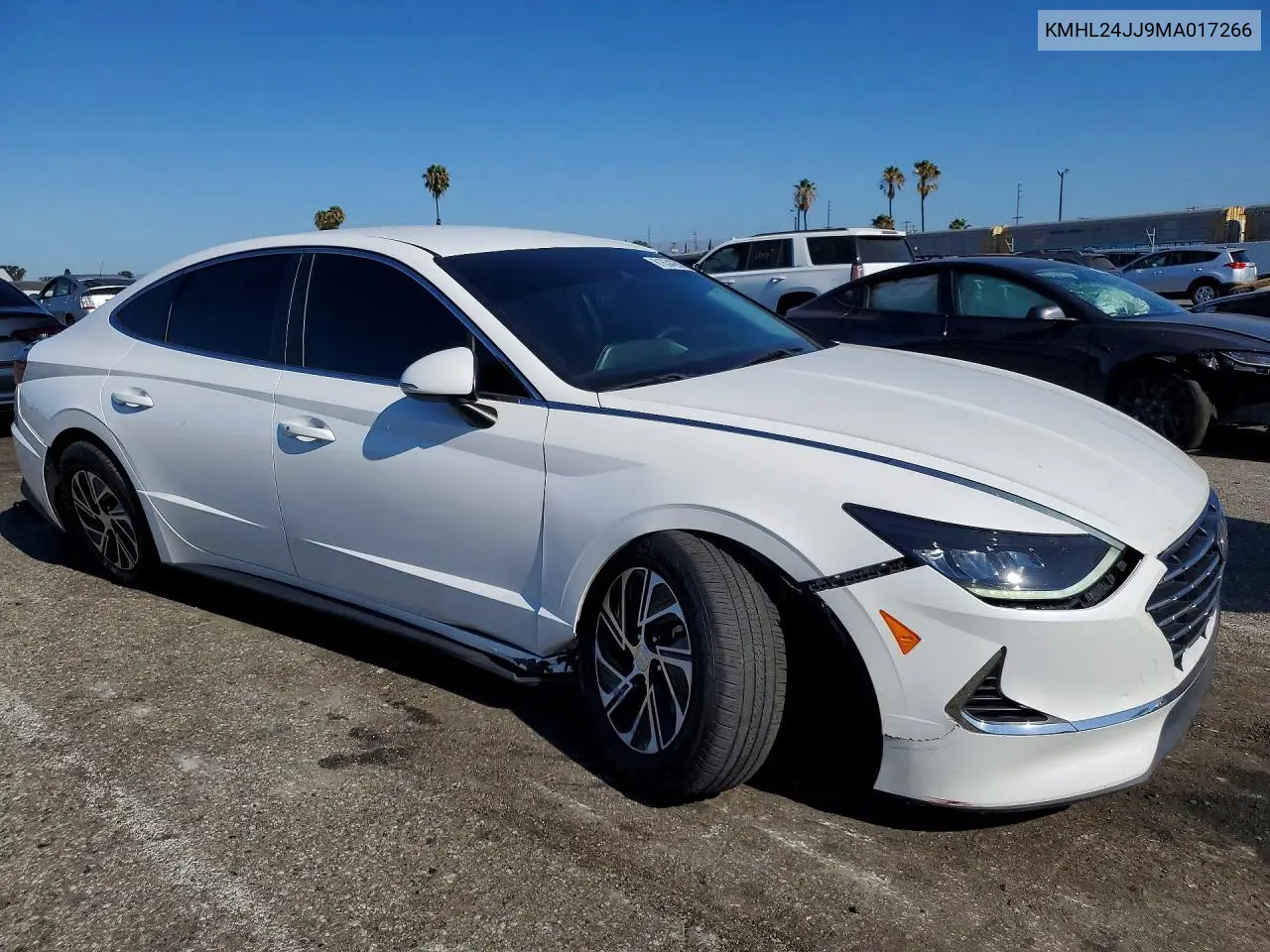 KMHL24JJ9MA017266 2021 Hyundai Sonata Hybrid Blue