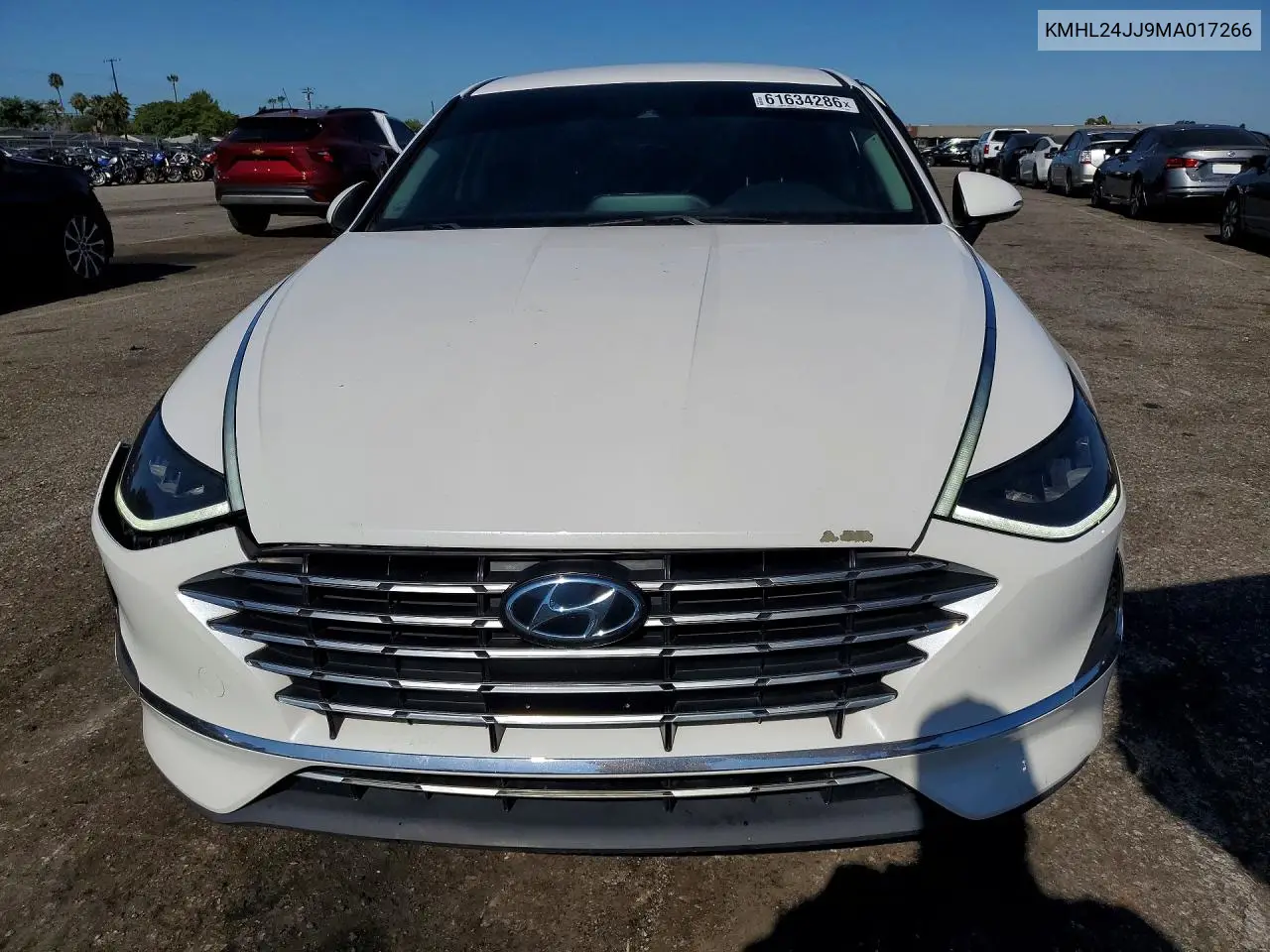 KMHL24JJ9MA017266 2021 Hyundai Sonata Hybrid Blue