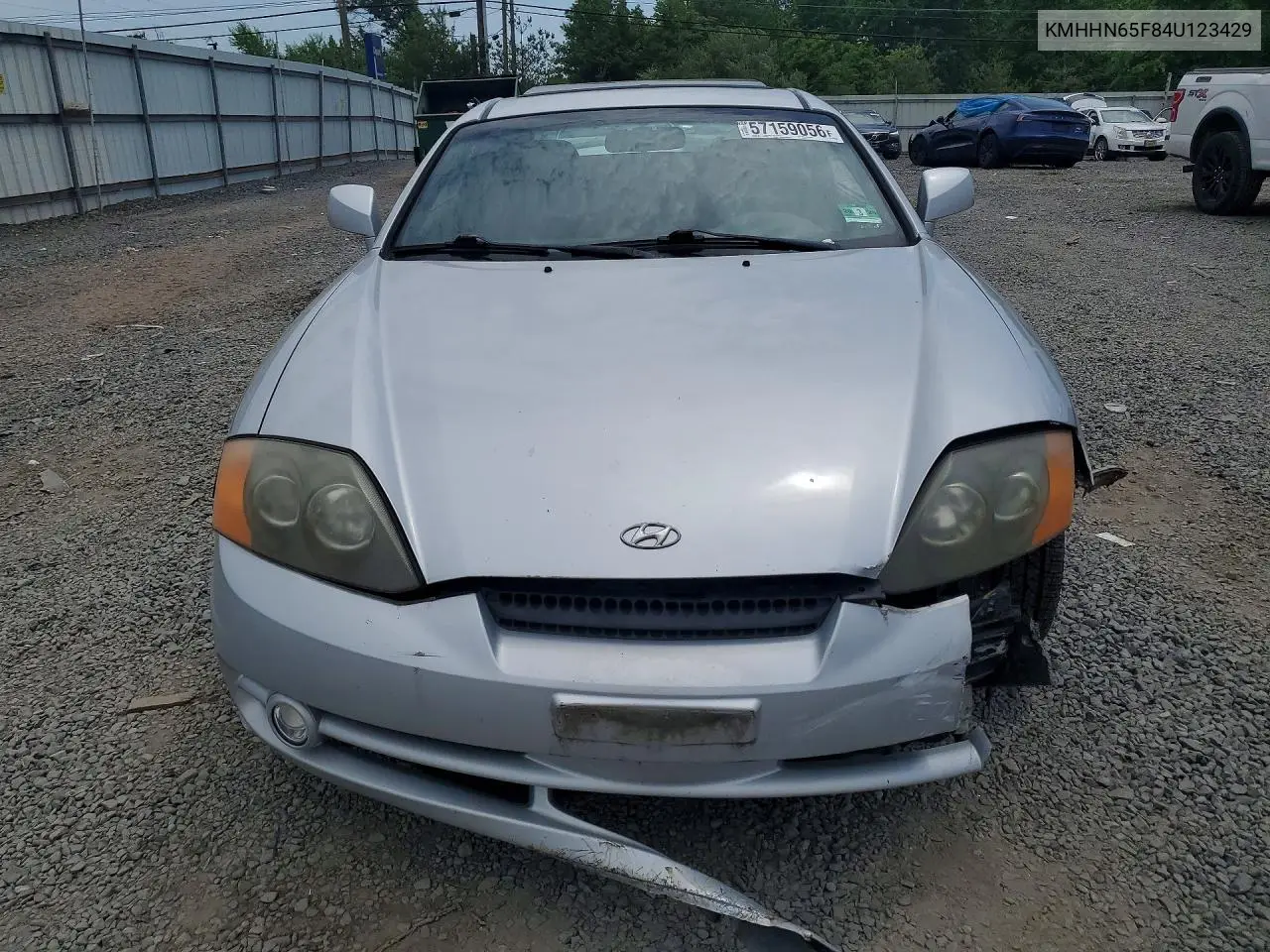 2004 Hyundai Tiburon Gt VIN: KMHHN65F84U123429 Lot: 57159056
