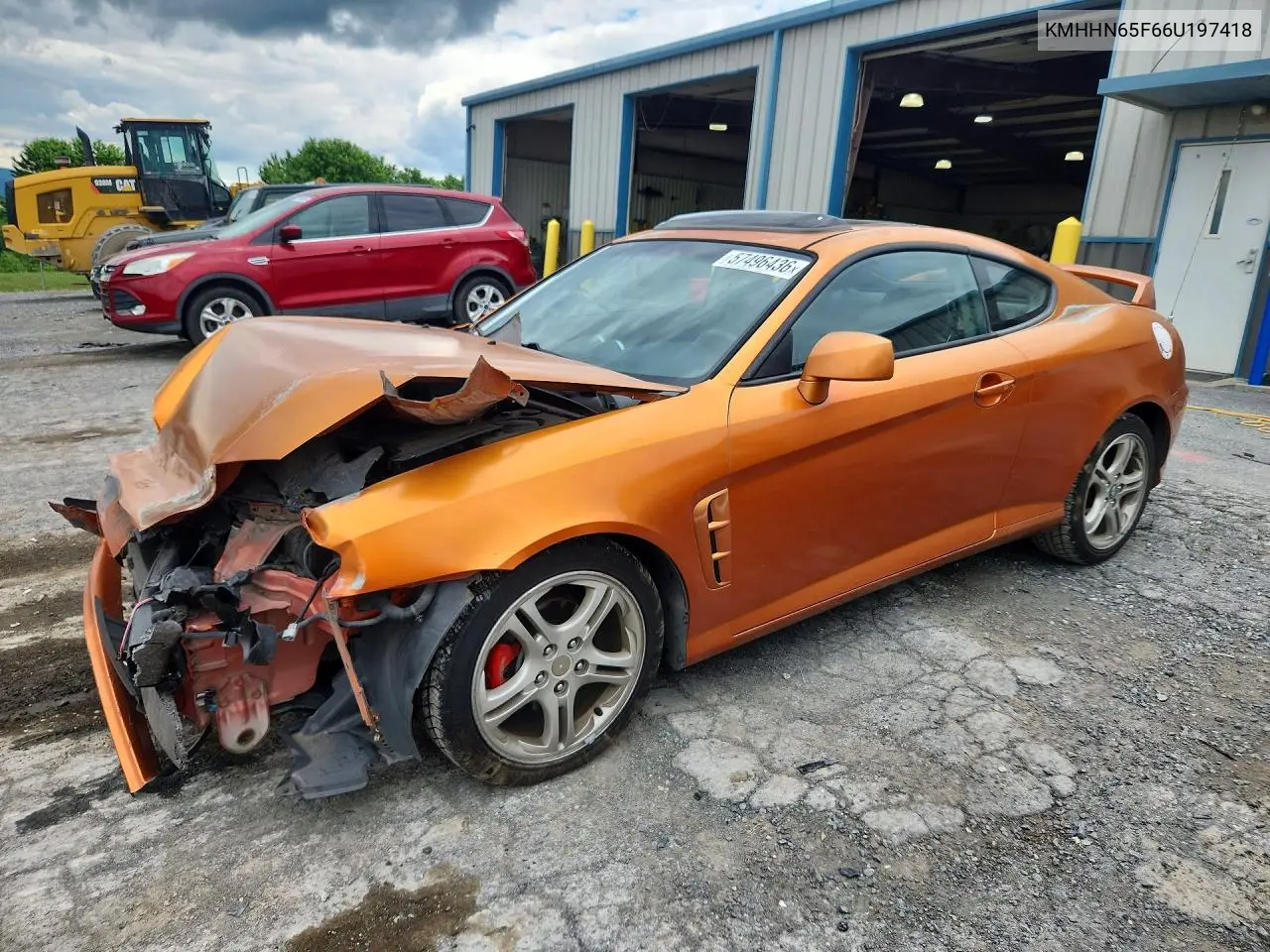 2006 Hyundai Tiburon Gt VIN: KMHHN65F66U197418 Lot: 57496436