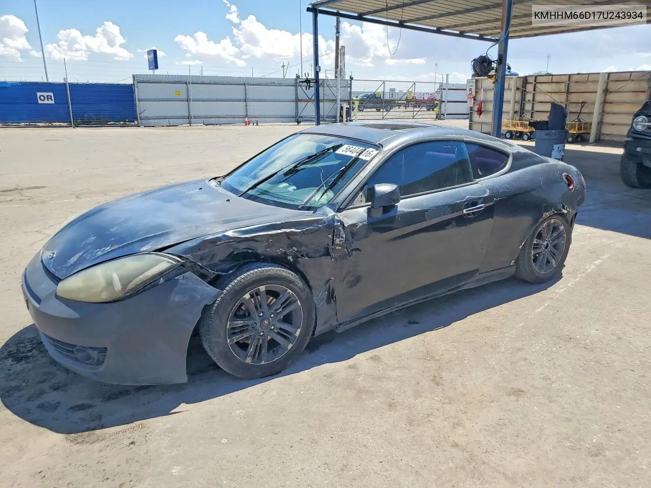 2007 Hyundai Tiburon Gs VIN: KMHHM66D17U243934 Lot: 56404816