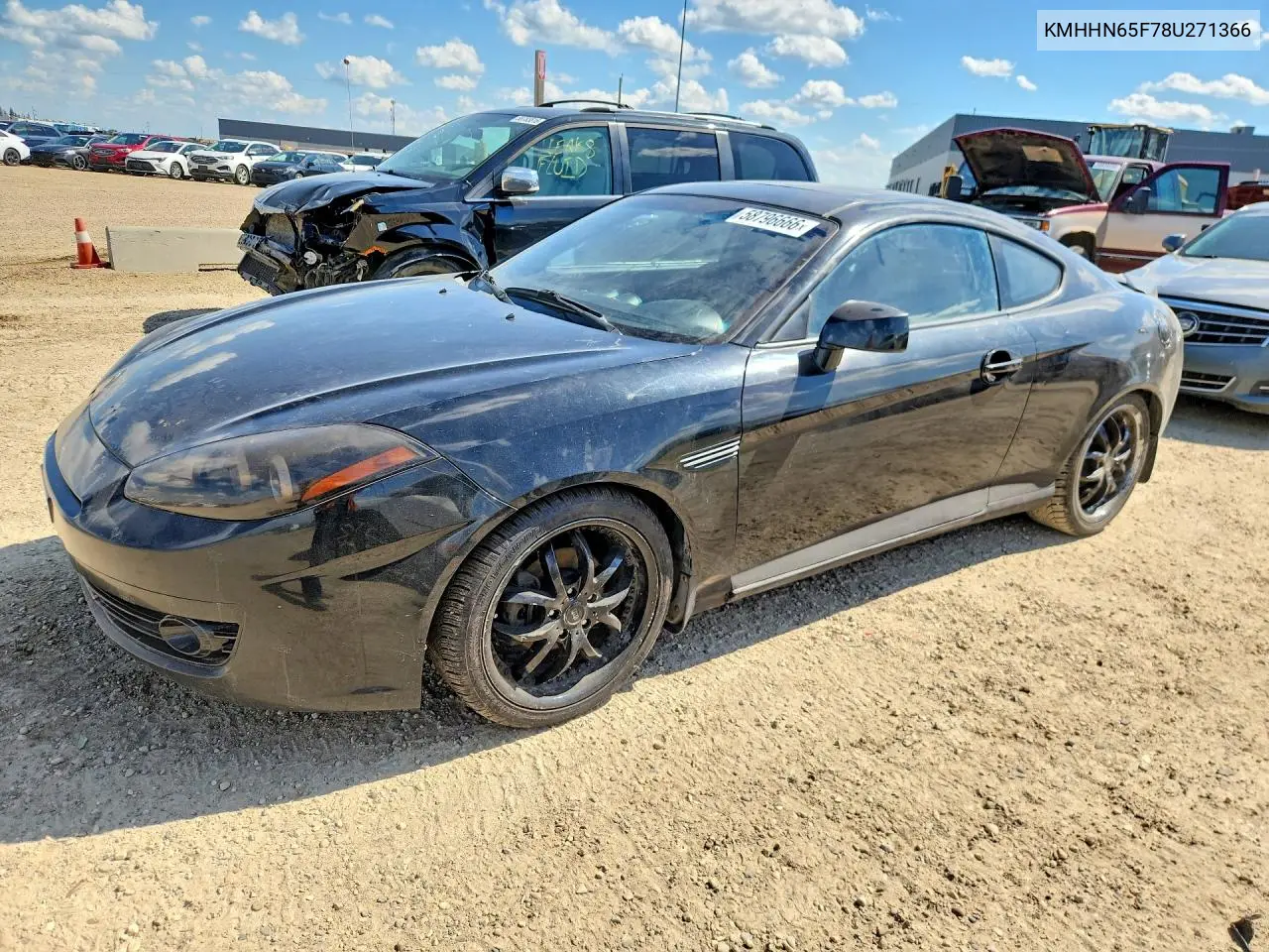2008 Hyundai Tiburon Gt VIN: KMHHN65F78U271366 Lot: 58796666