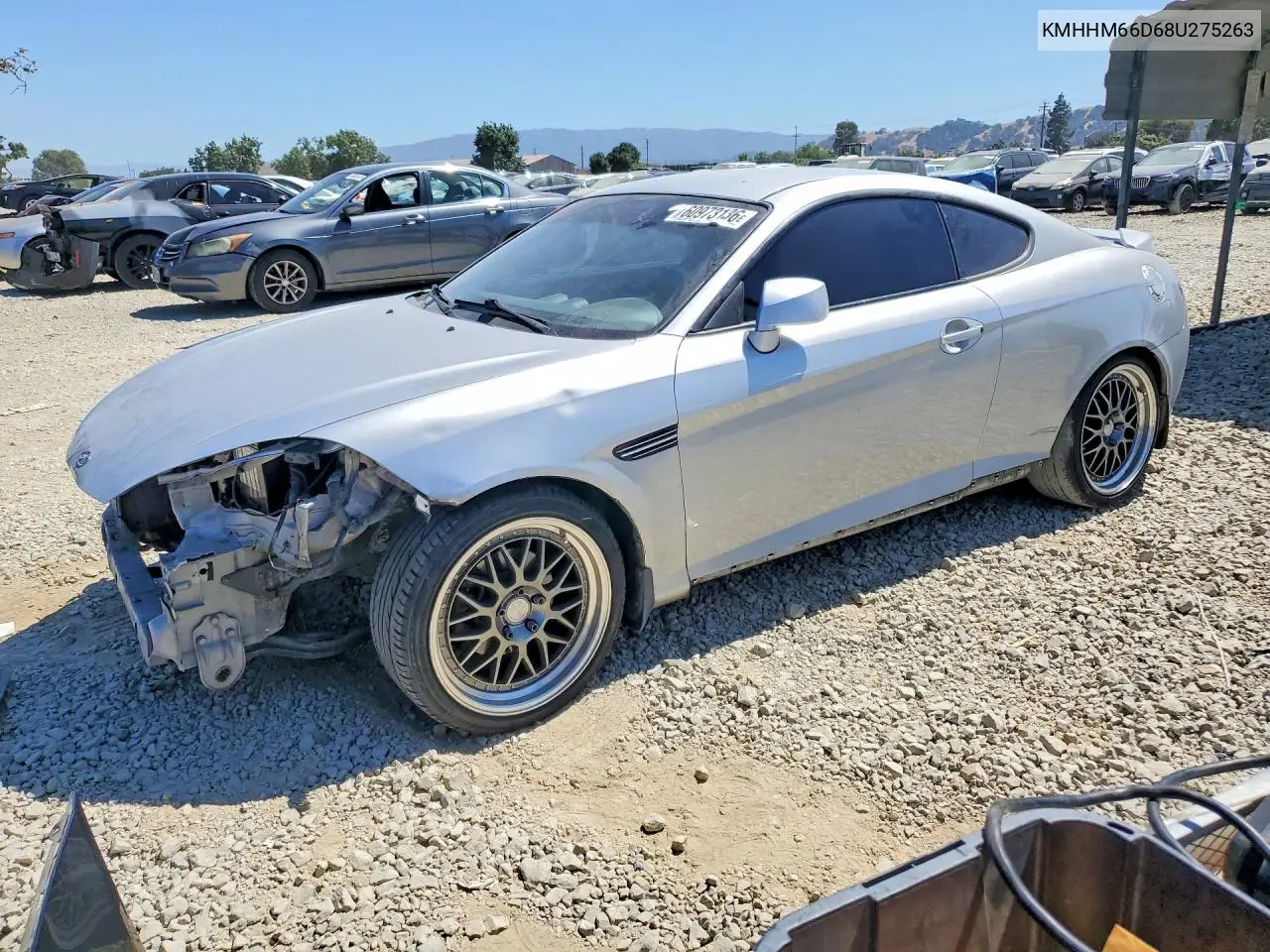 2008 Hyundai Tiburon Gs VIN: KMHHM66D68U275263 Lot: 60973136