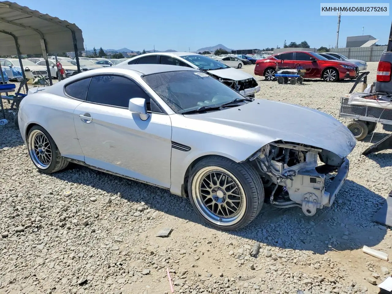 2008 Hyundai Tiburon Gs VIN: KMHHM66D68U275263 Lot: 60973136