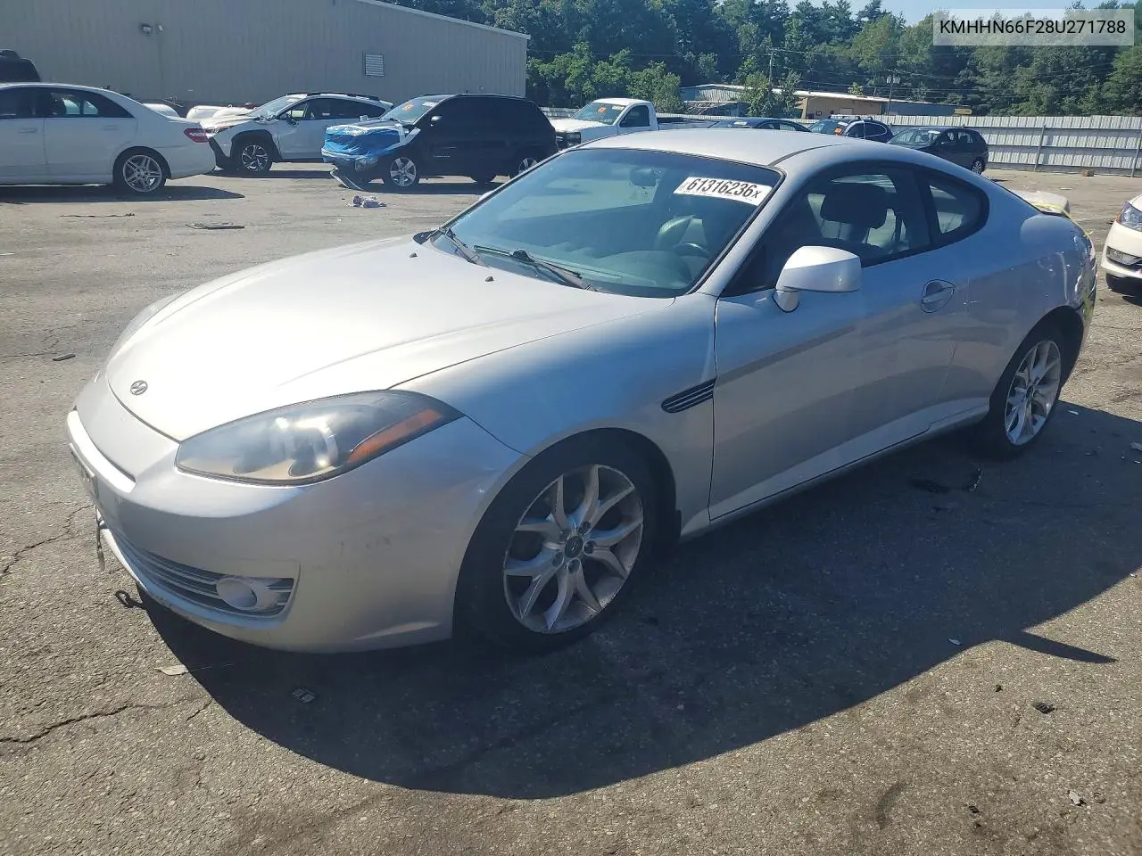 2008 Hyundai Tiburon Gt VIN: KMHHN66F28U271788 Lot: 61316236