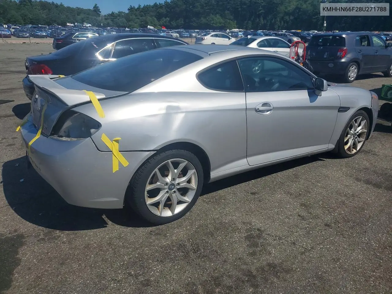 2008 Hyundai Tiburon Gt VIN: KMHHN66F28U271788 Lot: 61316236