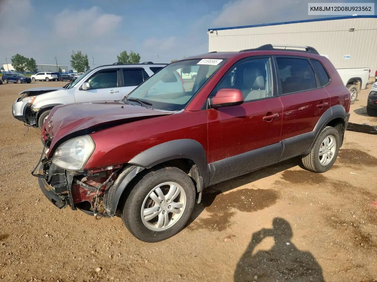 2008 Hyundai Tucson Gl VIN: KM8JM12D08U923562 Lot: 61596566