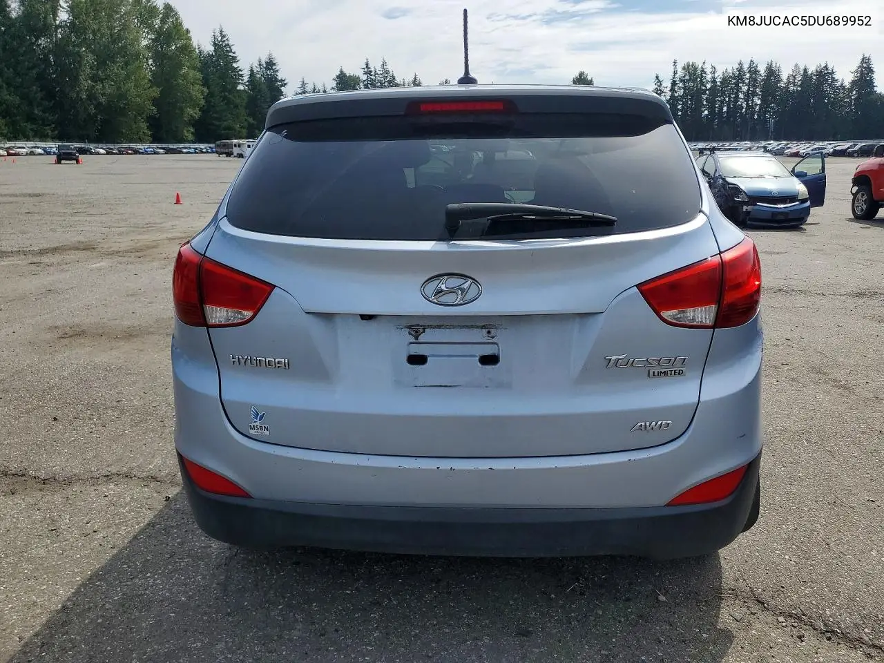 2013 Hyundai Tucson Limited VIN: KM8JUCAC5DU689952 Lot: 61549836