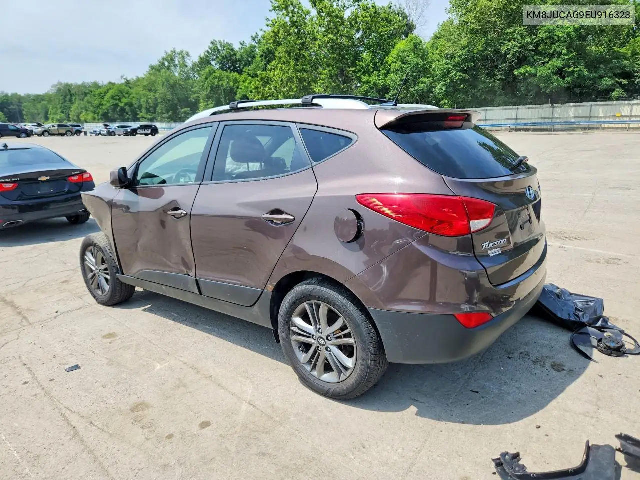 2014 Hyundai Tucson Se VIN: KM8JUCAG9EU916323 Lot: 61356746