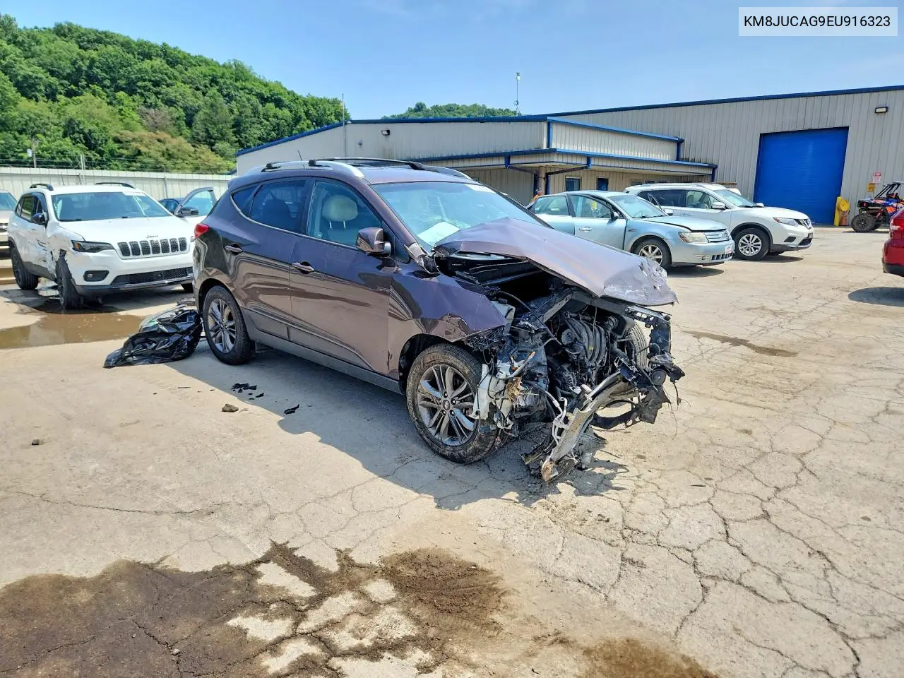 2014 Hyundai Tucson Se VIN: KM8JUCAG9EU916323 Lot: 61356746