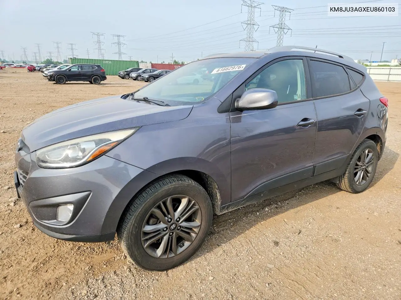 2014 Hyundai Tucson Se VIN: KM8JU3AGXEU860103 Lot: 61662976