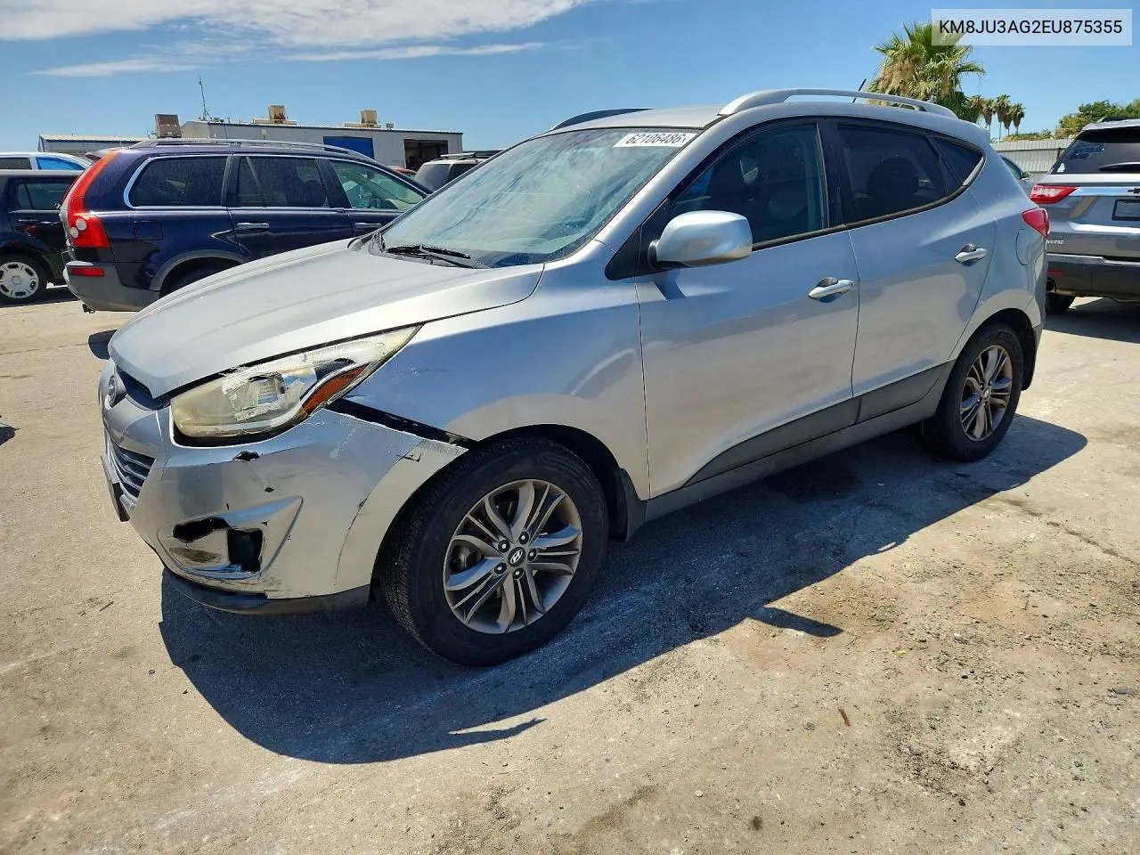 2014 Hyundai Tucson Se VIN: KM8JU3AG2EU875355 Lot: 62106486