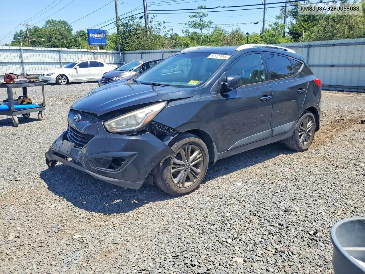 2015 Hyundai Tucson Se VIN: KM8JU3AG2FU058033 Lot: 61724686