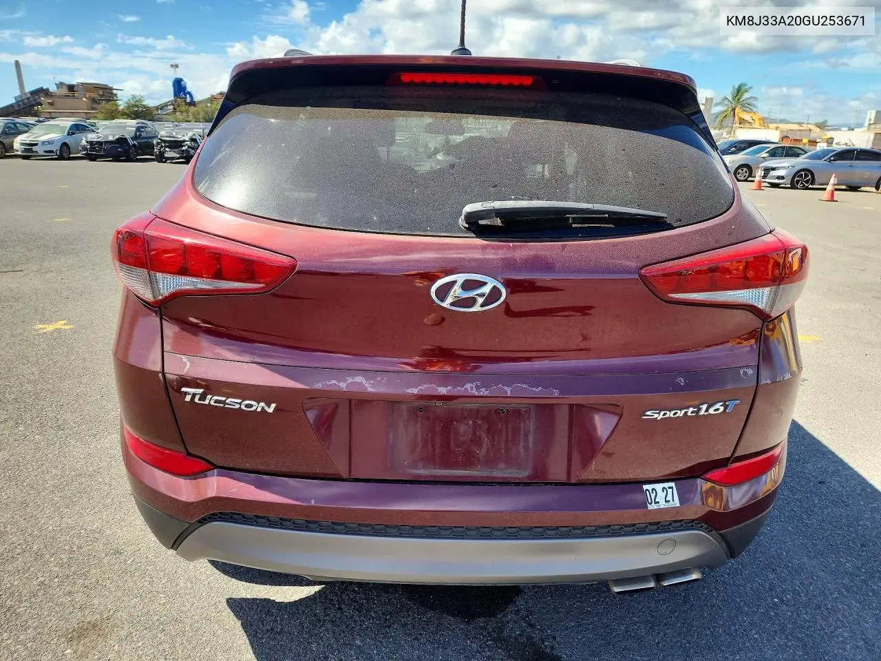2016 Hyundai Tucson Sport VIN: KM8J33A20GU253671 Lot: 59199626