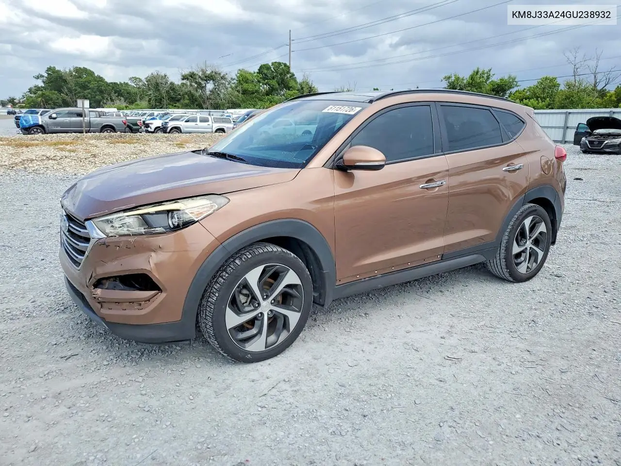 2016 Hyundai Tucson Limited VIN: KM8J33A24GU238932 Lot: 61151726