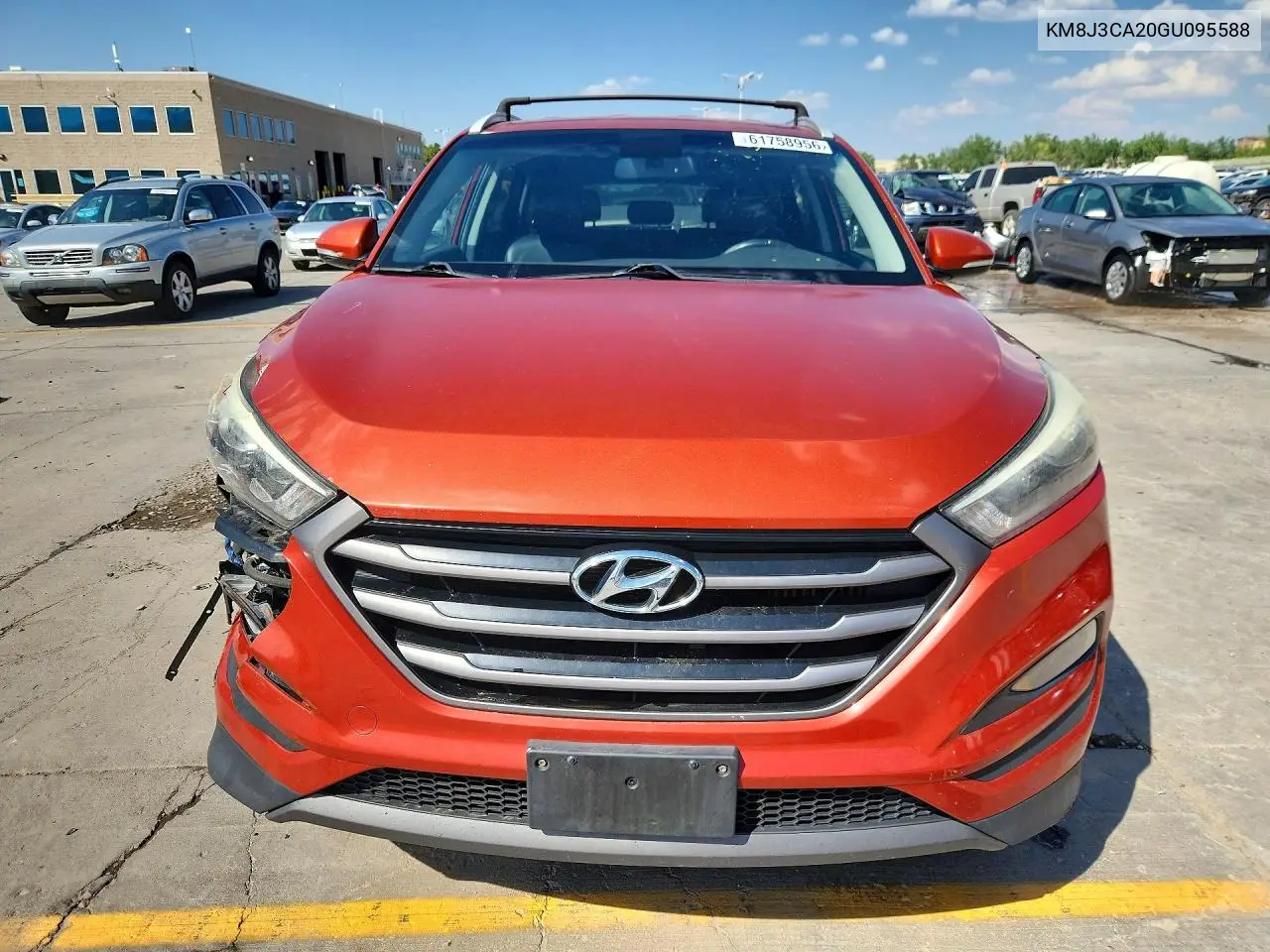 2016 Hyundai Tucson Sport VIN: KM8J3CA20GU095588 Lot: 61758956
