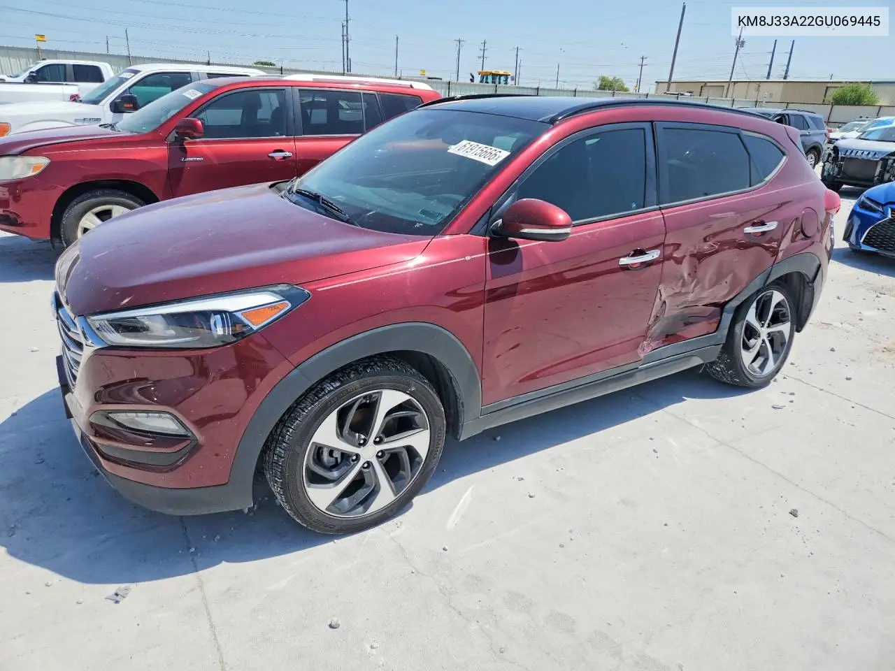 2016 Hyundai Tucson Limited VIN: KM8J33A22GU069445 Lot: 61915666