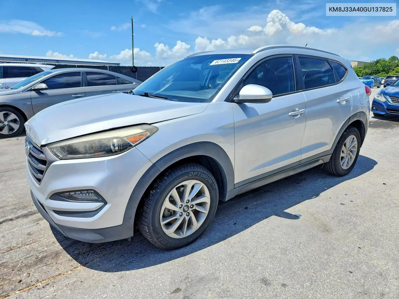 2016 Hyundai Tucson Se VIN: KM8J33A40GU137825 Lot: 62143346