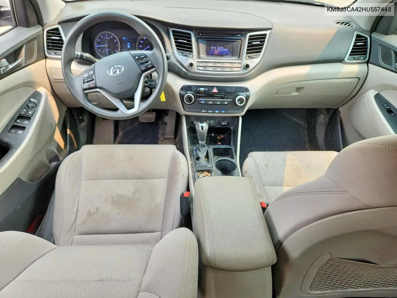 2017 Hyundai Tucson Se VIN: KM8J3CA42HU557443 Lot: 61101296
