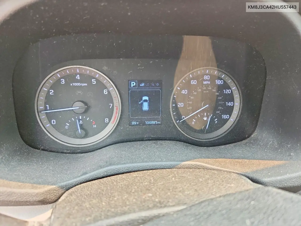 2017 Hyundai Tucson Se VIN: KM8J3CA42HU557443 Lot: 61101296