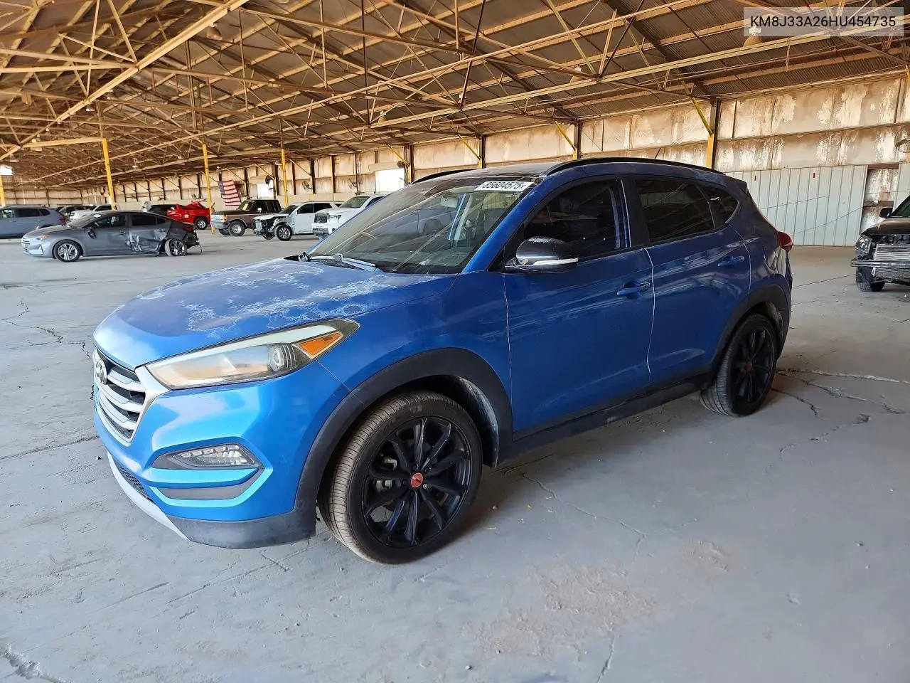2017 Hyundai Tucson Night VIN: KM8J33A26HU454735 Lot: 85604575