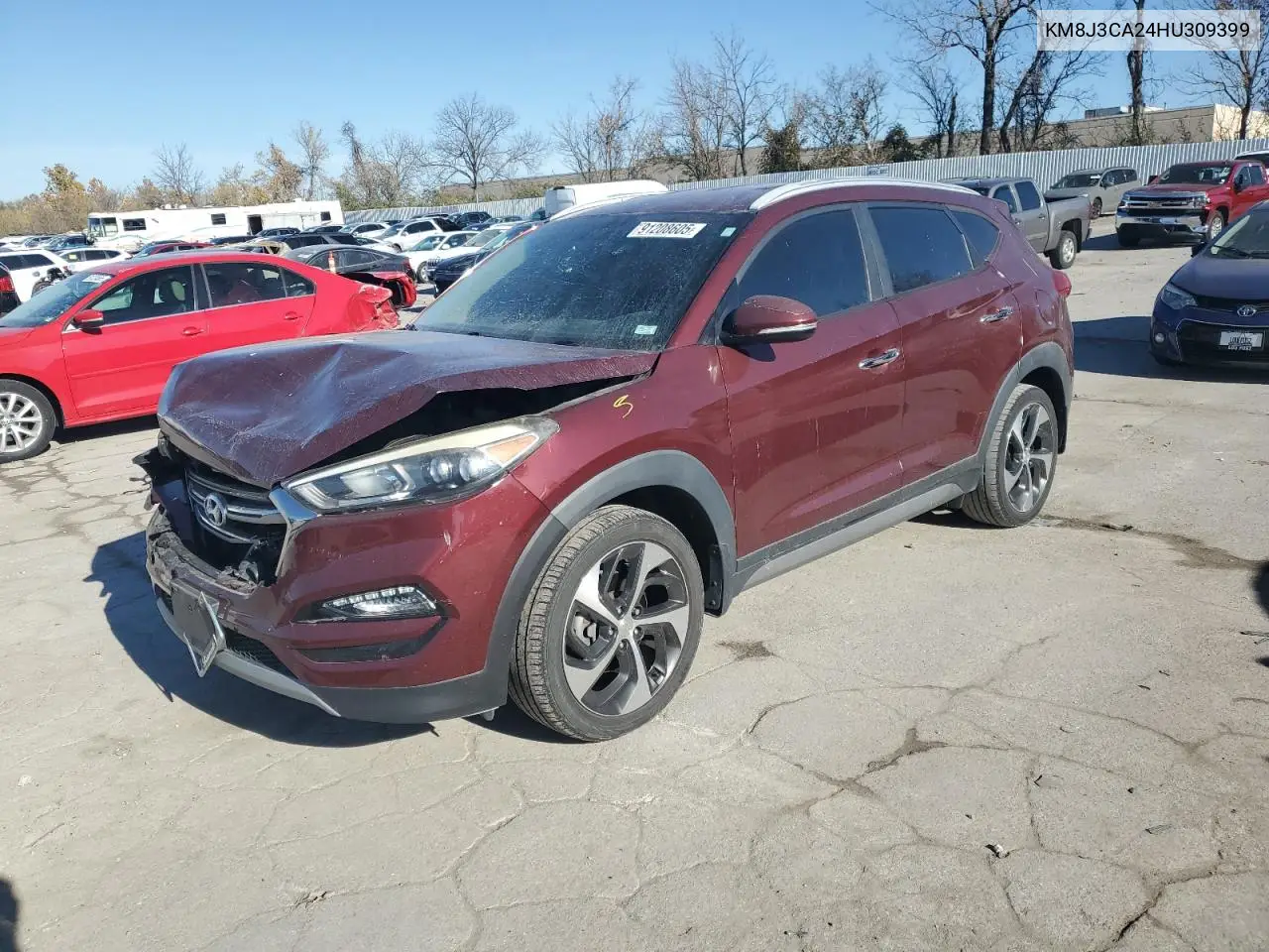 KM8J3CA24HU309399 2017 Hyundai Tucson Limited