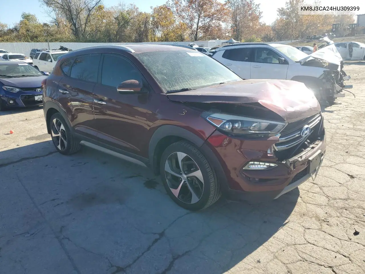 KM8J3CA24HU309399 2017 Hyundai Tucson Limited