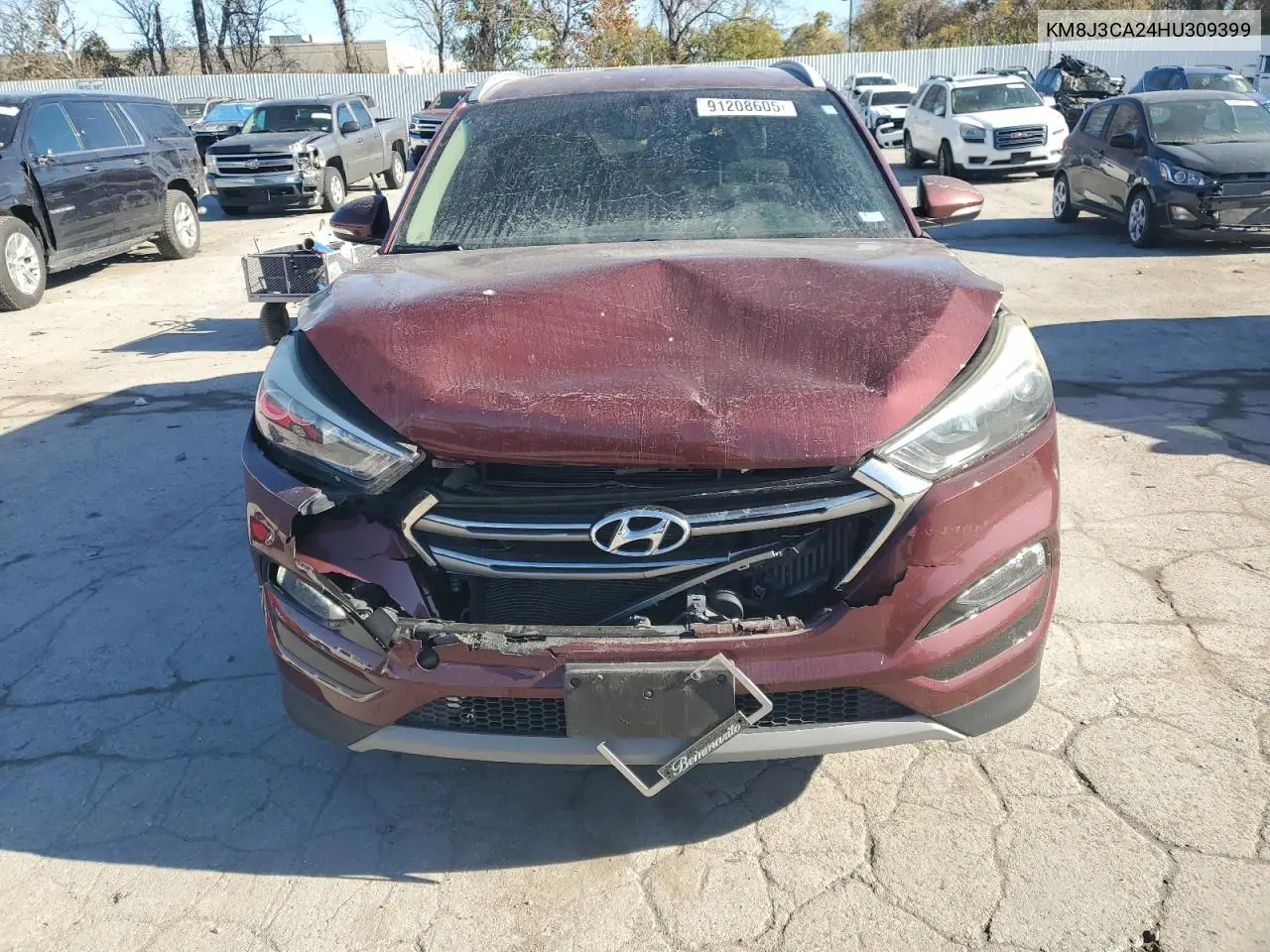 KM8J3CA24HU309399 2017 Hyundai Tucson Limited