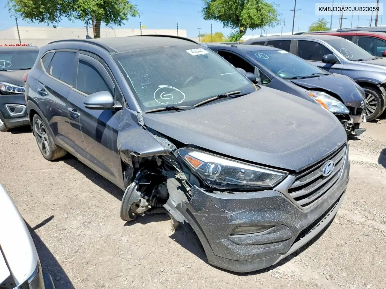 2018 Hyundai Tucson Value VIN: KM8J33A20JU823059 Lot: 58120306