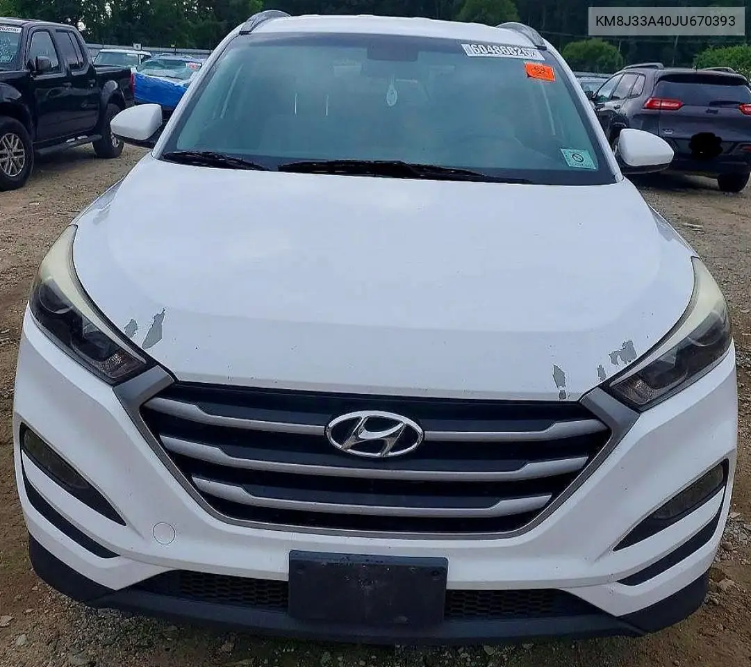 2018 Hyundai Tucson Sel VIN: KM8J33A40JU670393 Lot: 60486826