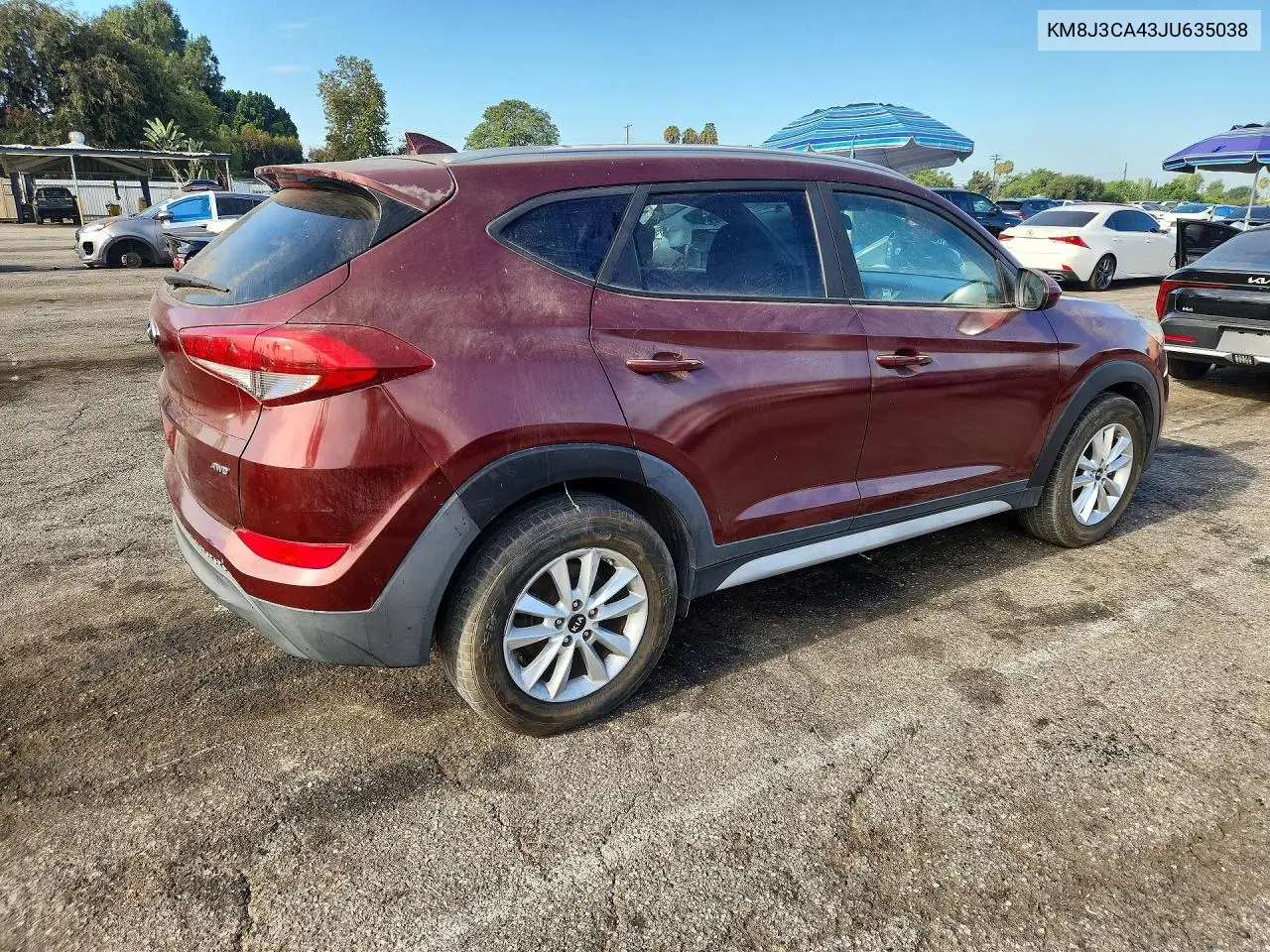 2018 Hyundai Tucson Sel VIN: KM8J3CA43JU635038 Lot: 61622556