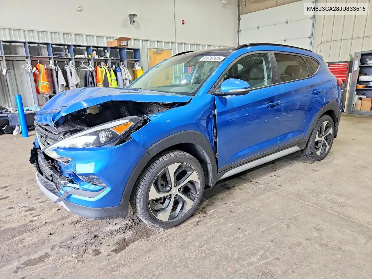 2018 Hyundai Tucson Value VIN: KM8J3CA28JU833516 Lot: 61810106